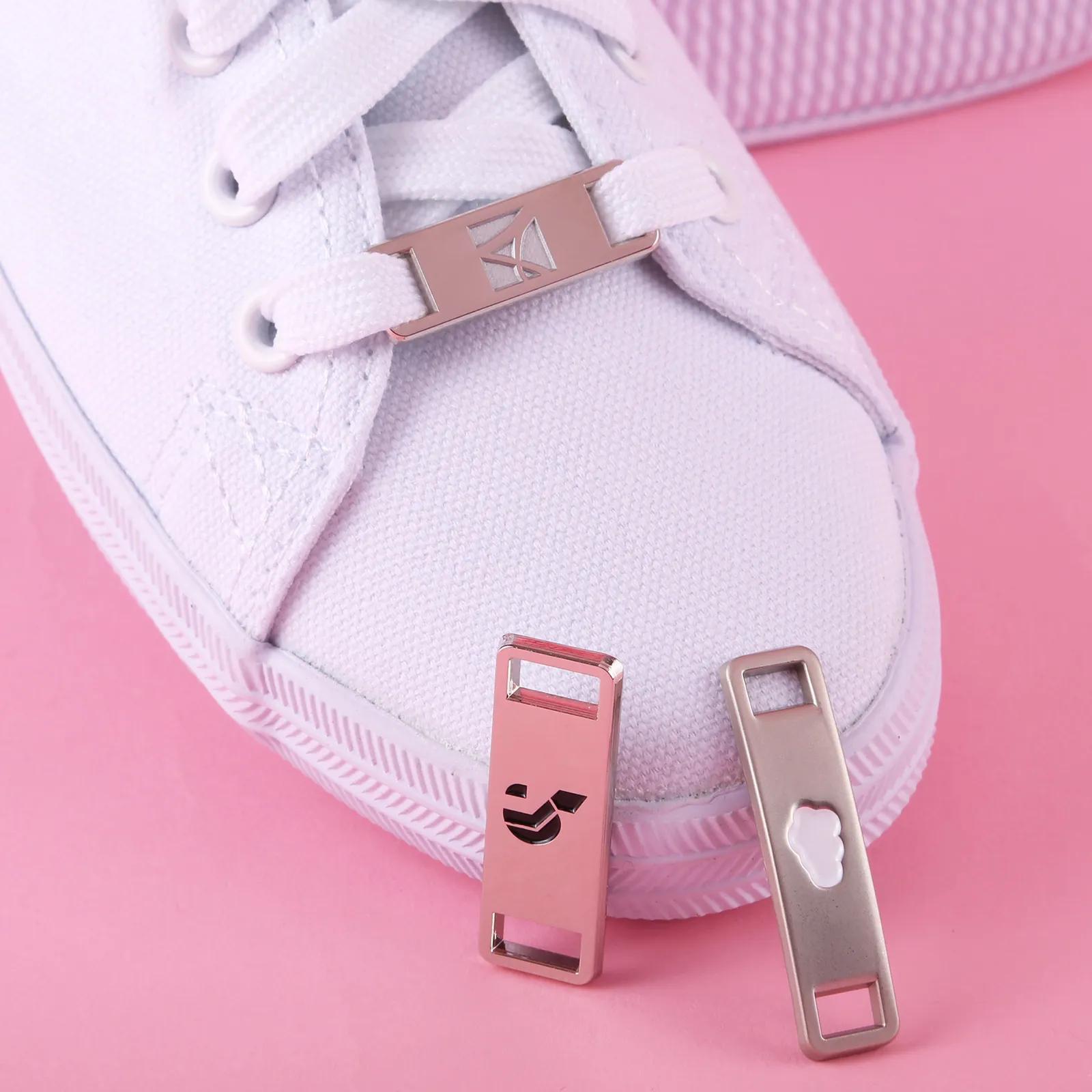 Shoelace Charm Diestruck Zinc with Color Fill - 1.25 in - product view 2