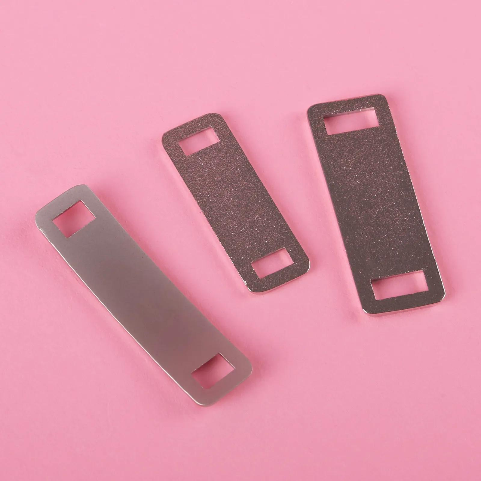 Shoelace Charm Diestruck Zinc with Color Fill - 1.25 in - product view 3