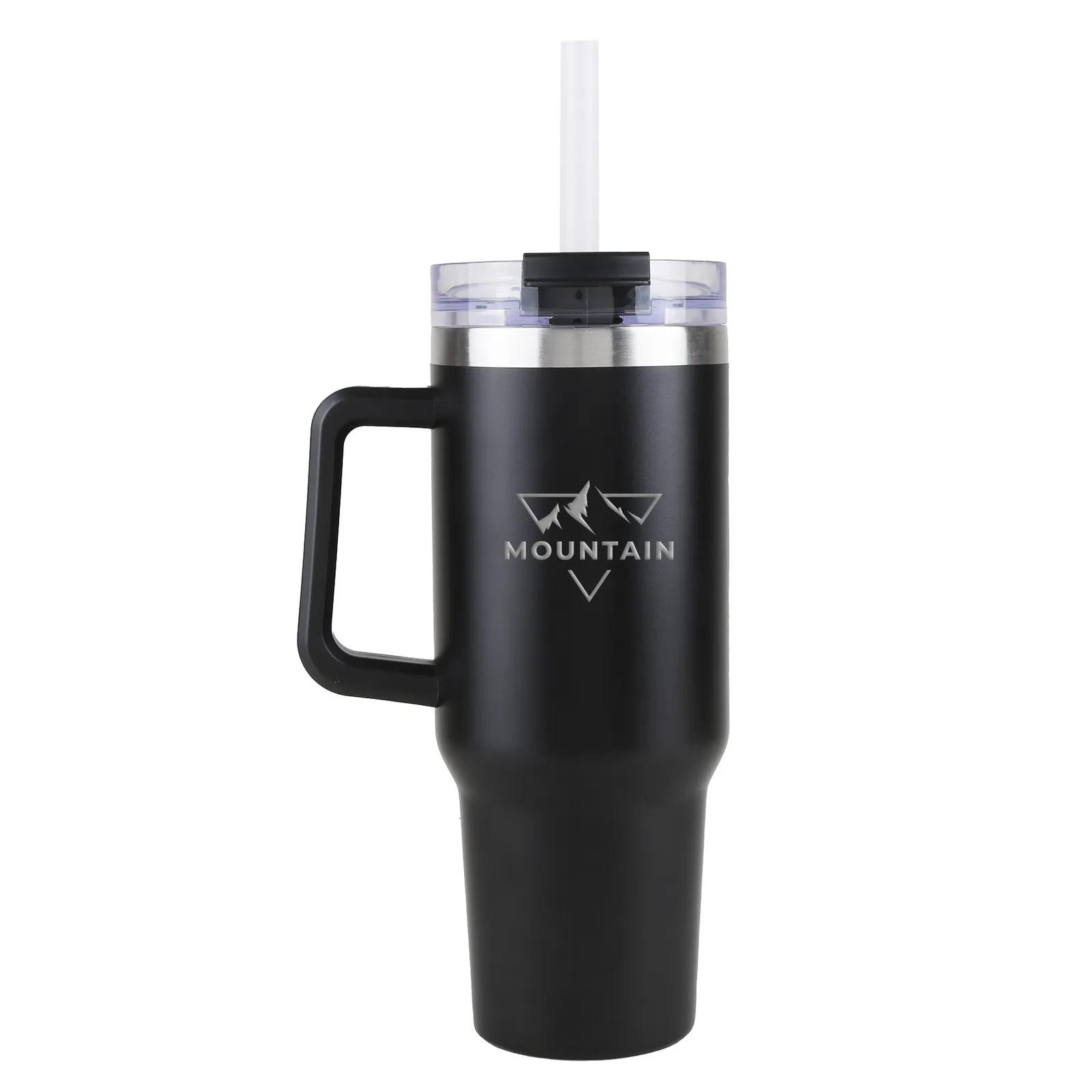 Travel Mug Recycled Stainless Steel Vacuum - 40 oz - product view 6