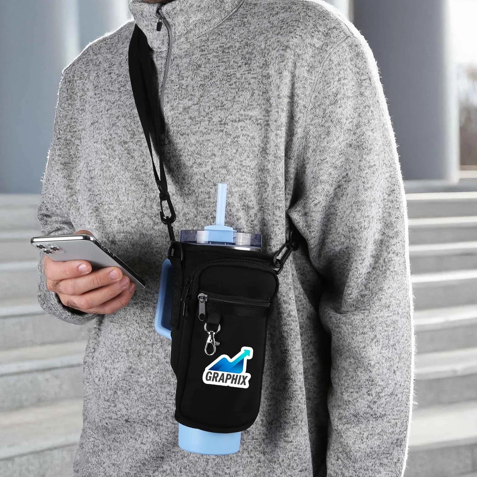 Mug Carrier Bag Neoprene with Shoulder Strap - 40 oz - product view 2