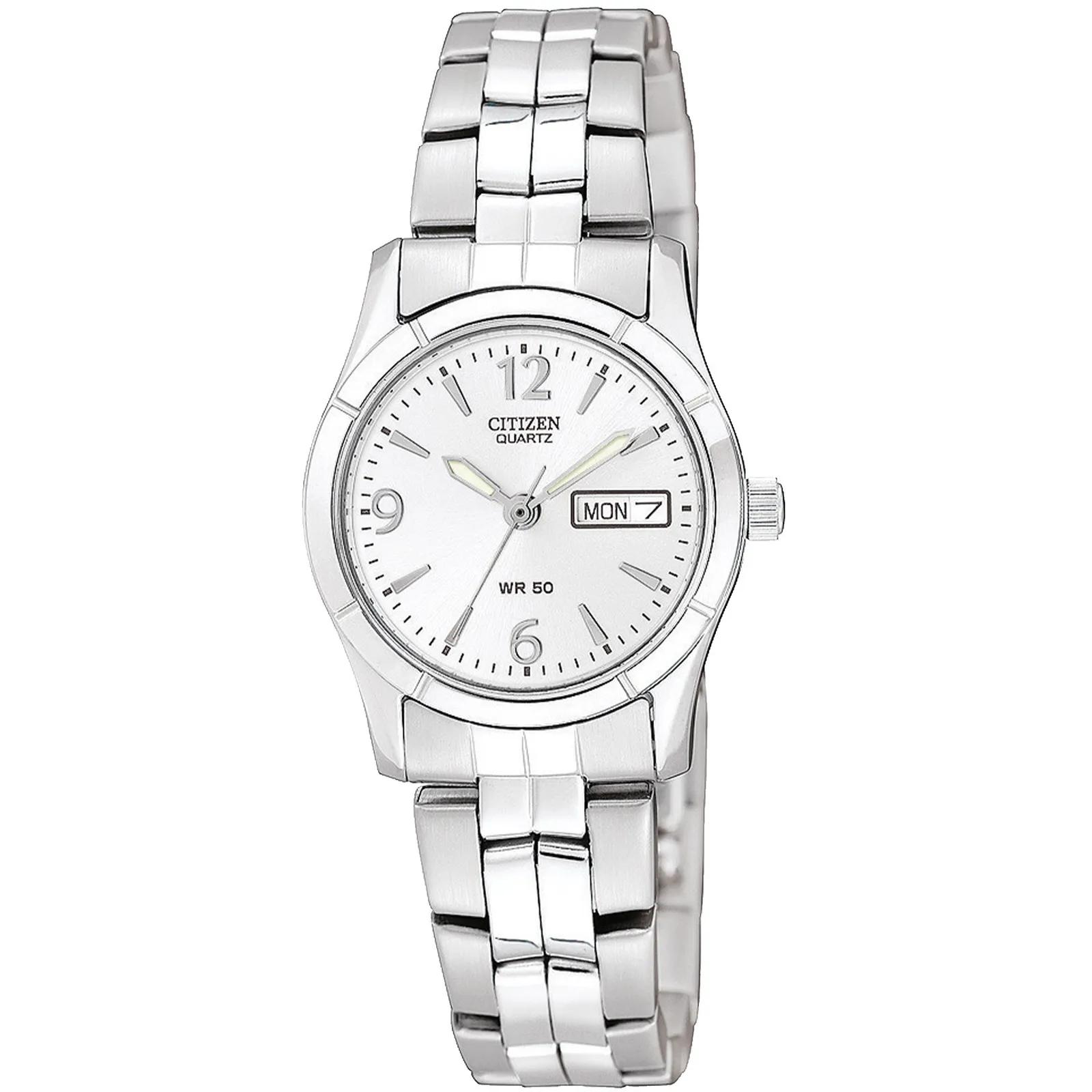 Women's Stainless Steel Bracelet Watch with Day Date - 25mm