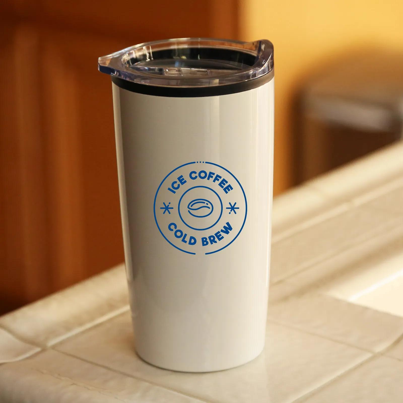 Stainless Steel Travel Tumbler with Slider Lid - 20 oz - product view 2