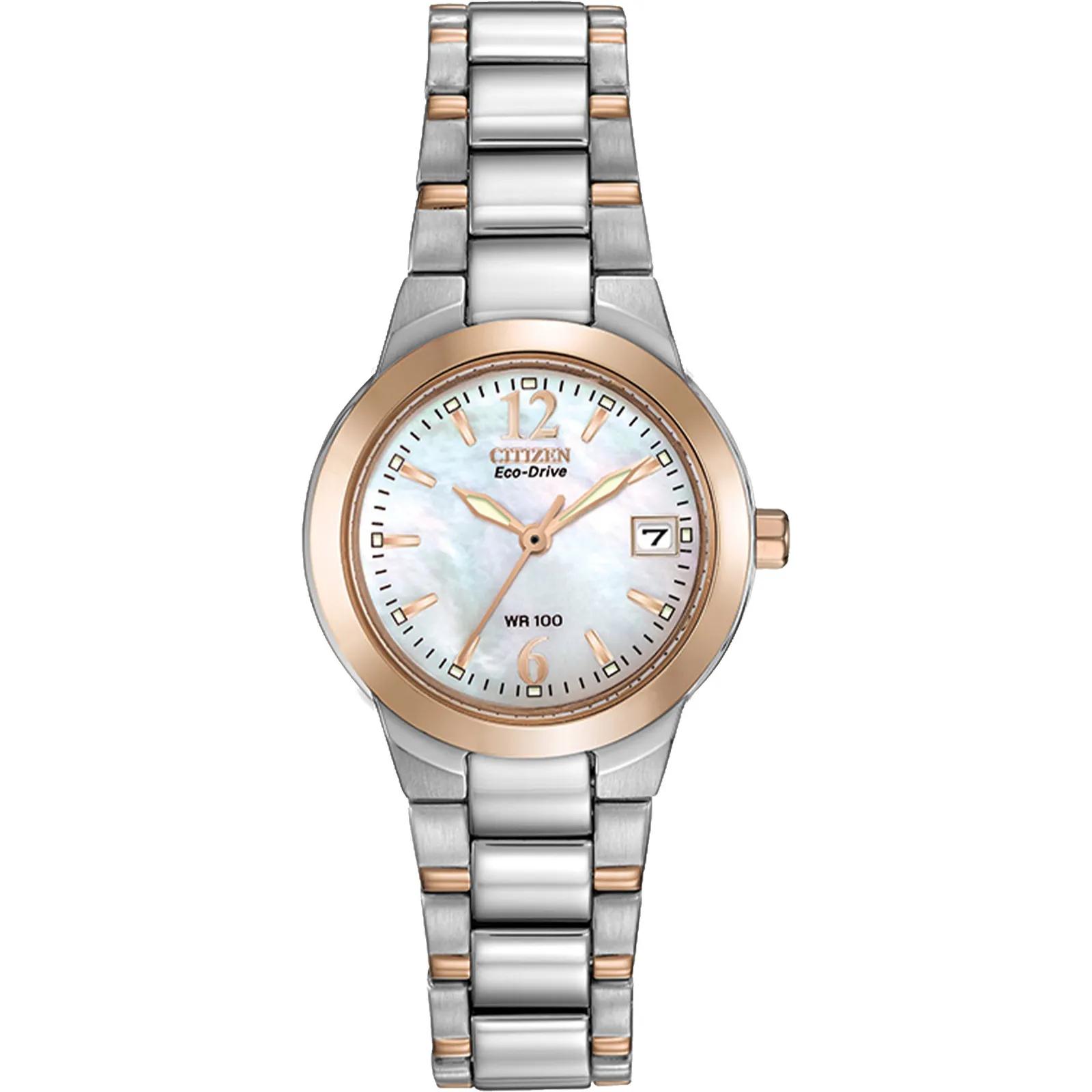 Women's Eco-Drive Watch Two-Tone Mother-of-Pearl - 26mm