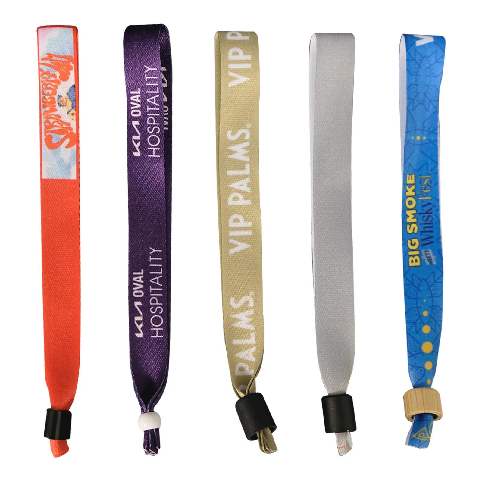Sublimated Fabric Festival Bracelet Locking Slider