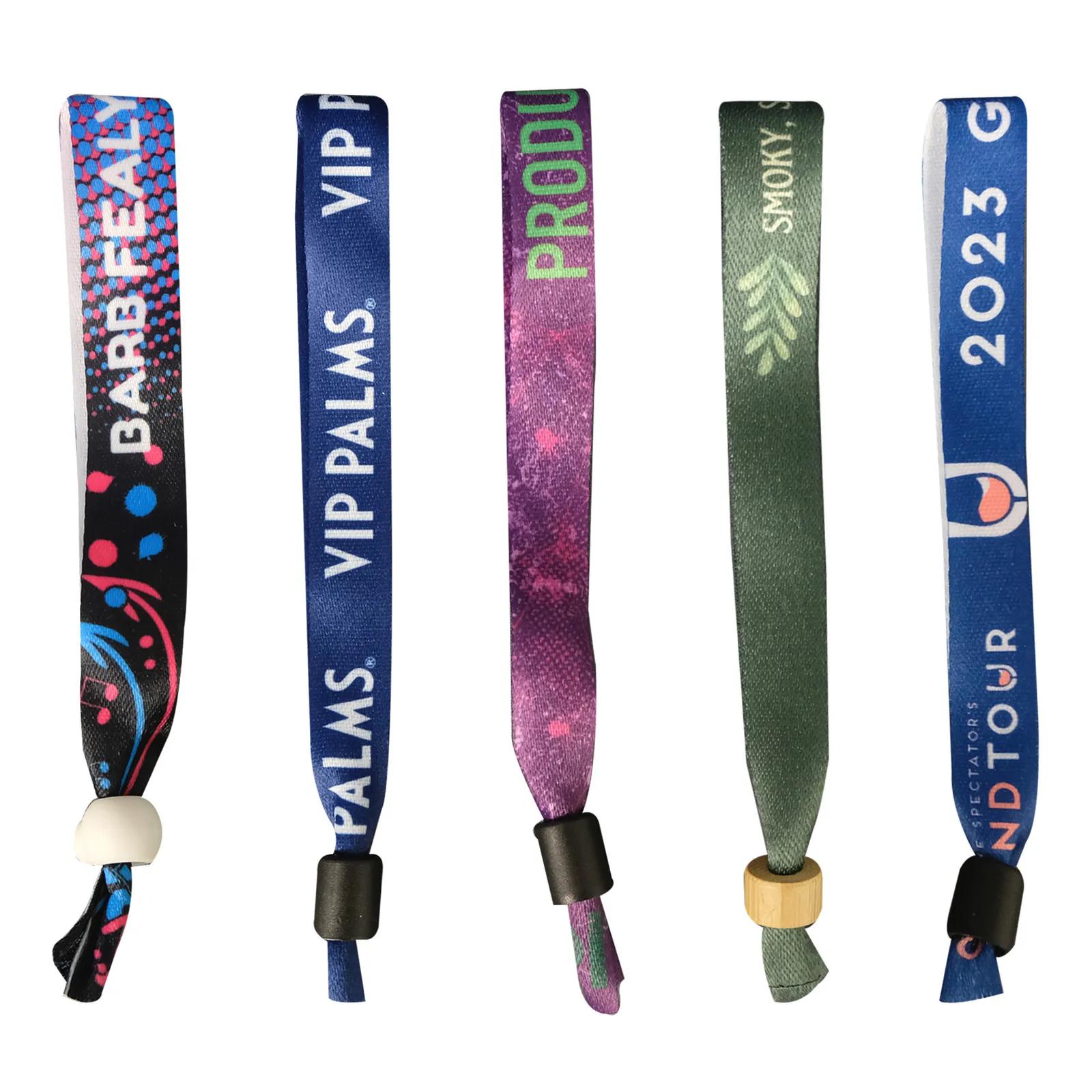 Sublimated Fabric Festival Bracelet Locking Slider - product view 2