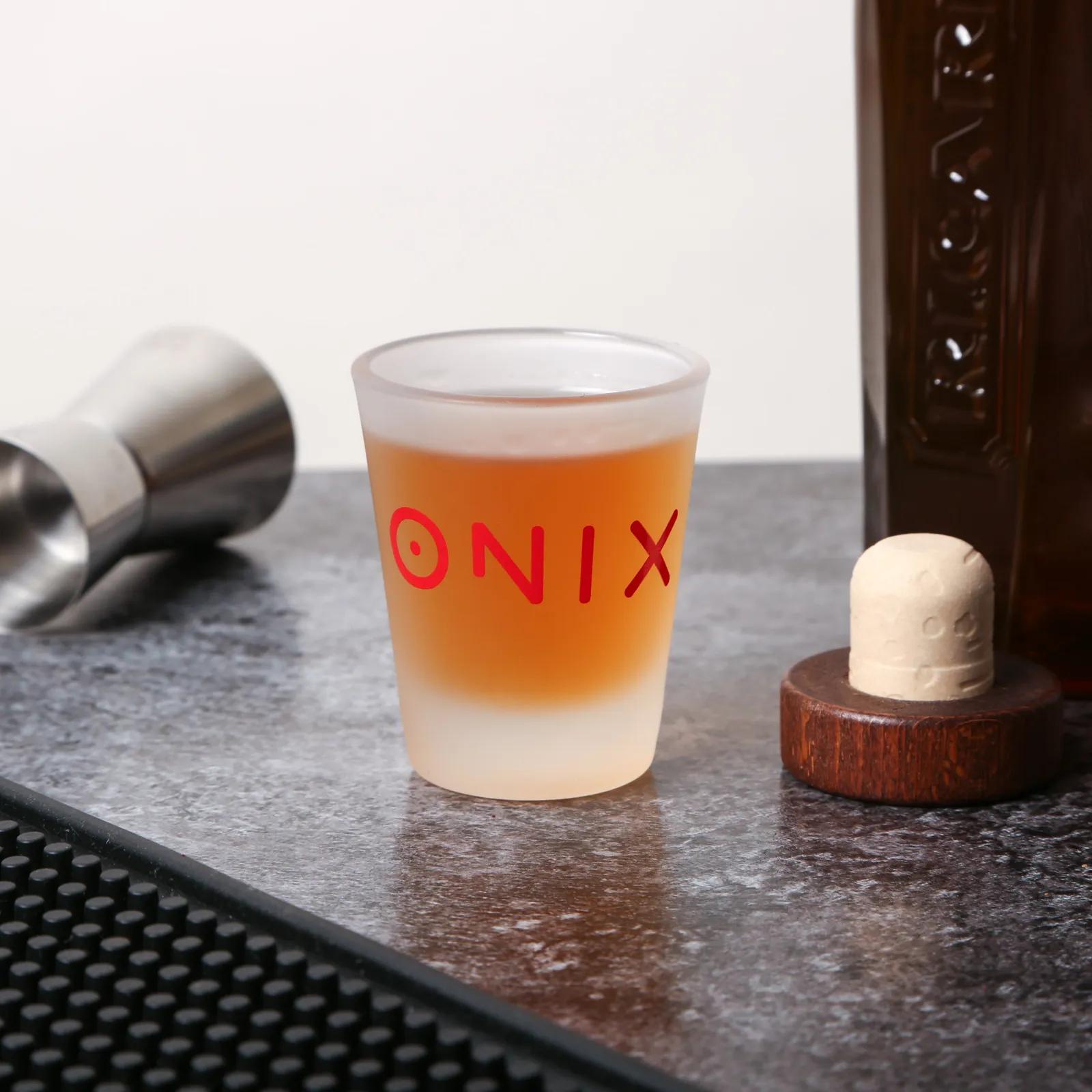 Frosted Shot Glass with Elevated Detail - 1.5 oz - product view 2