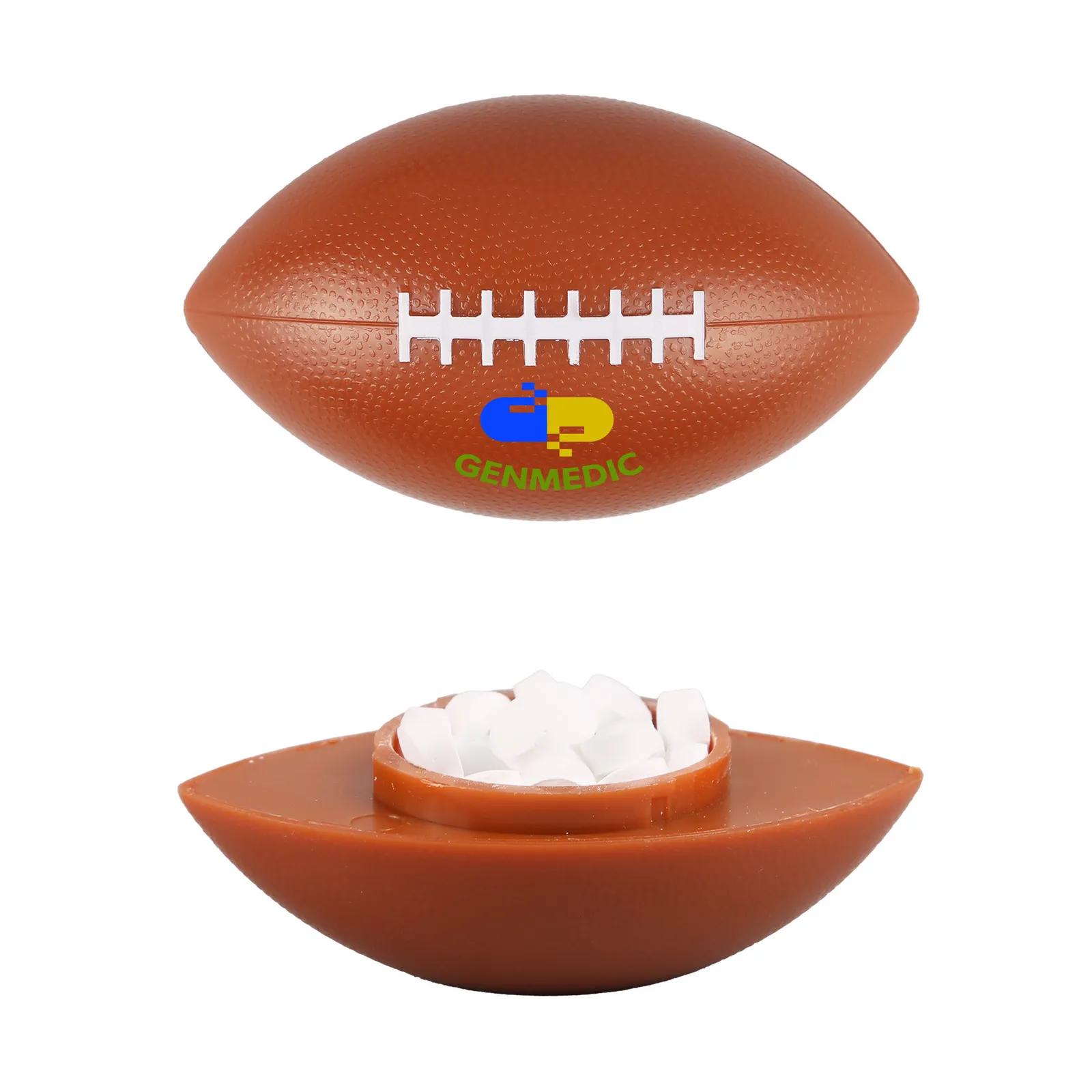 Football Mint Container Sugar-Free - 1.6 x 2.8 in - product view 2