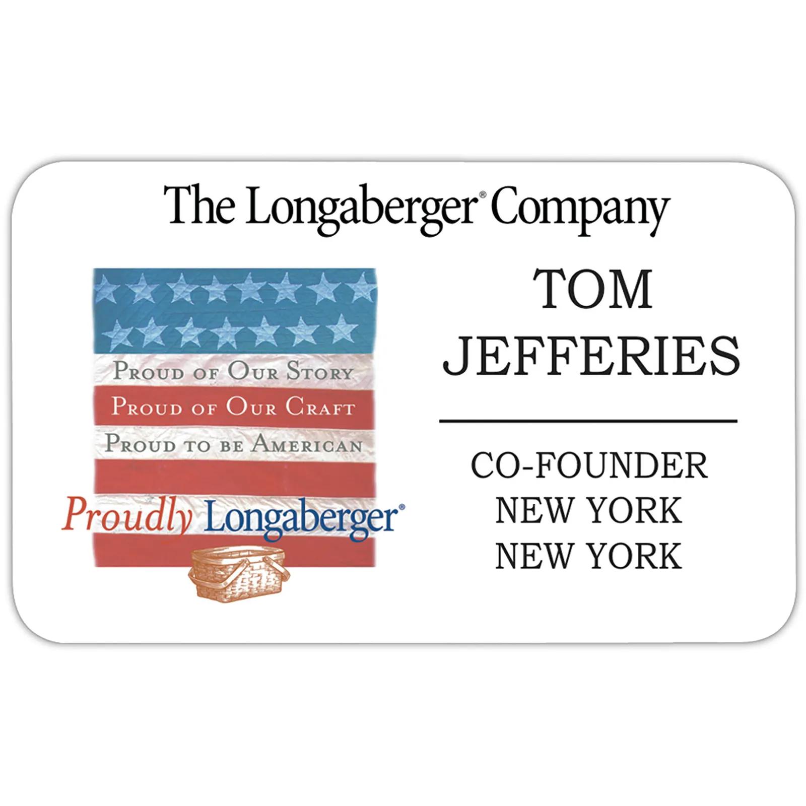 Plastic Name Badge Full Color Custom Sized - 6-9 sq in