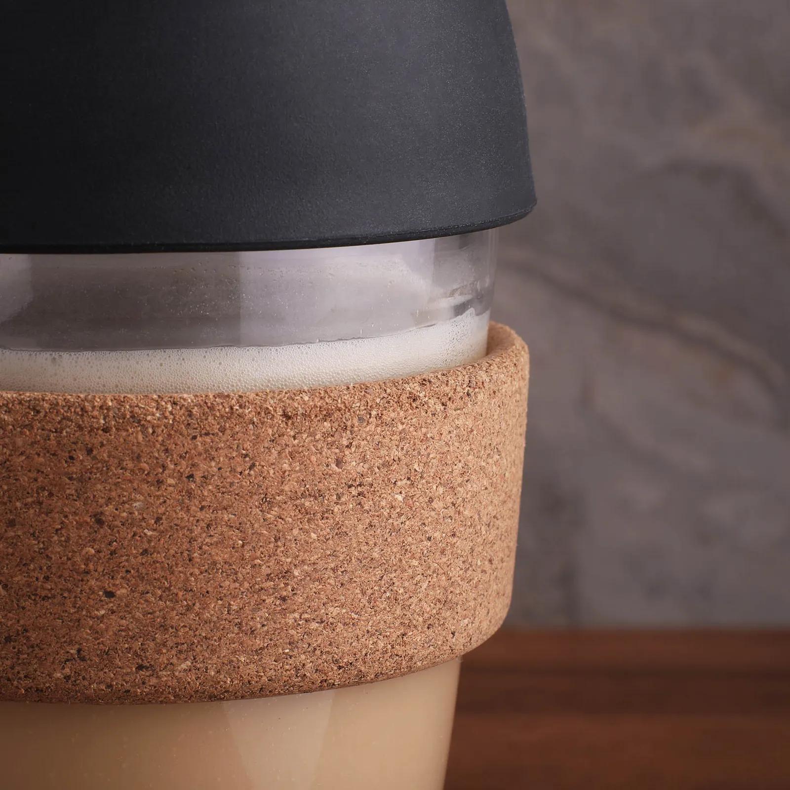 Glass Tumbler with Cork Sleeve To-Go Lid - 11.8 oz - product view 4