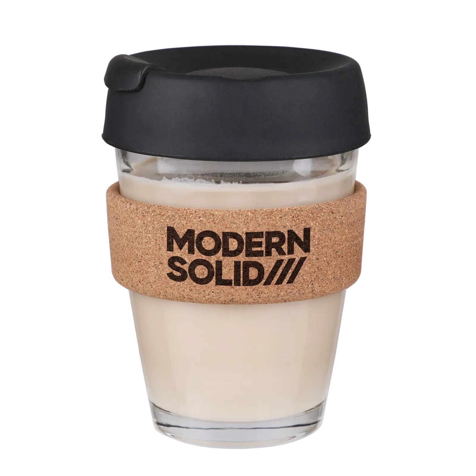Glass Tumbler with Cork Sleeve To-Go Lid - 11.8 oz - product view 6