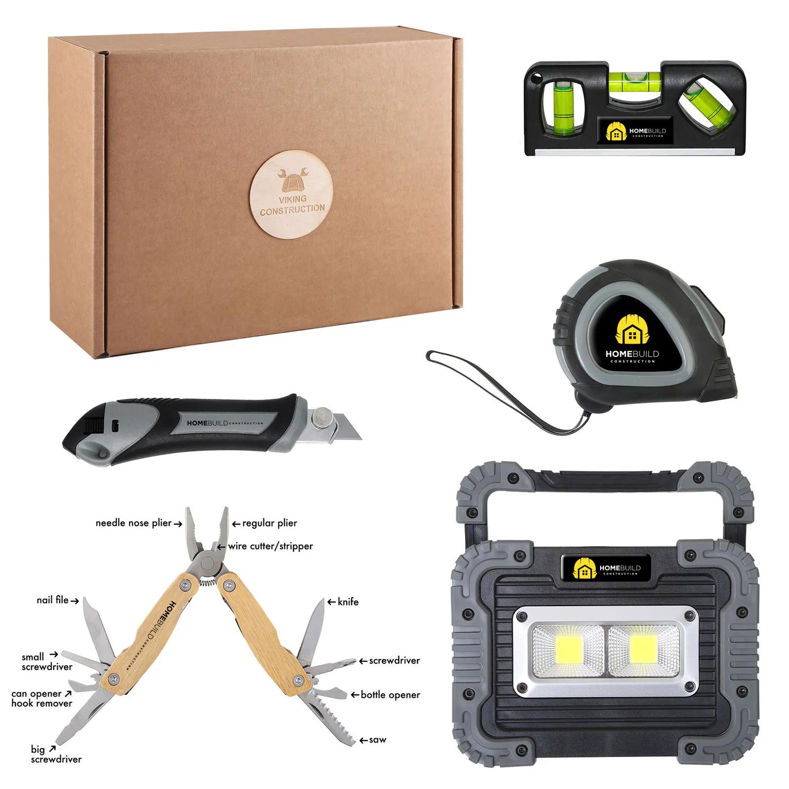 DIY Tool Kit with COB Work Light and Tape Measure - 13 x 9 in - product view 2
