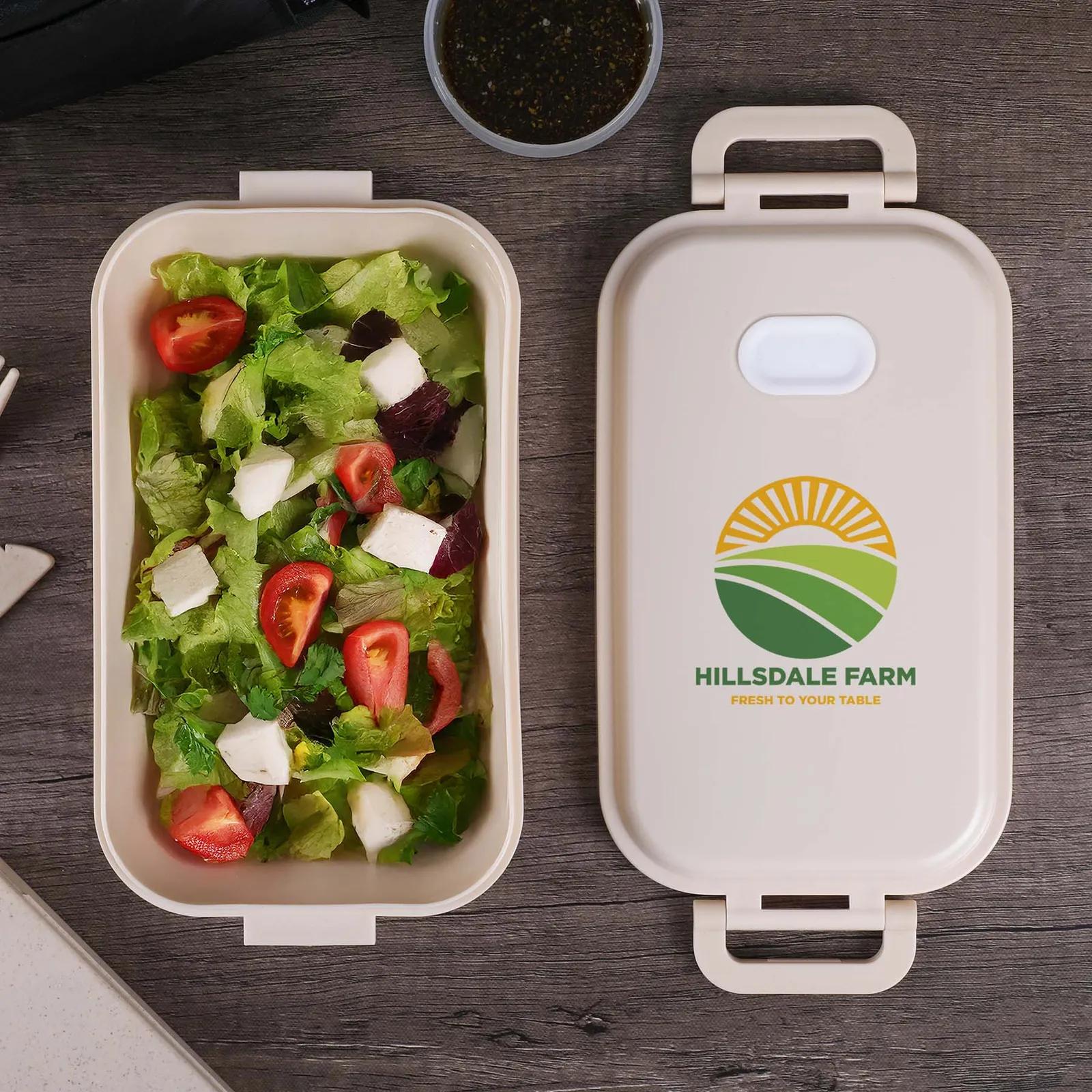 Lunch Set RPET with Bento Box and Cutlery - 8 x 7 in - product view 4