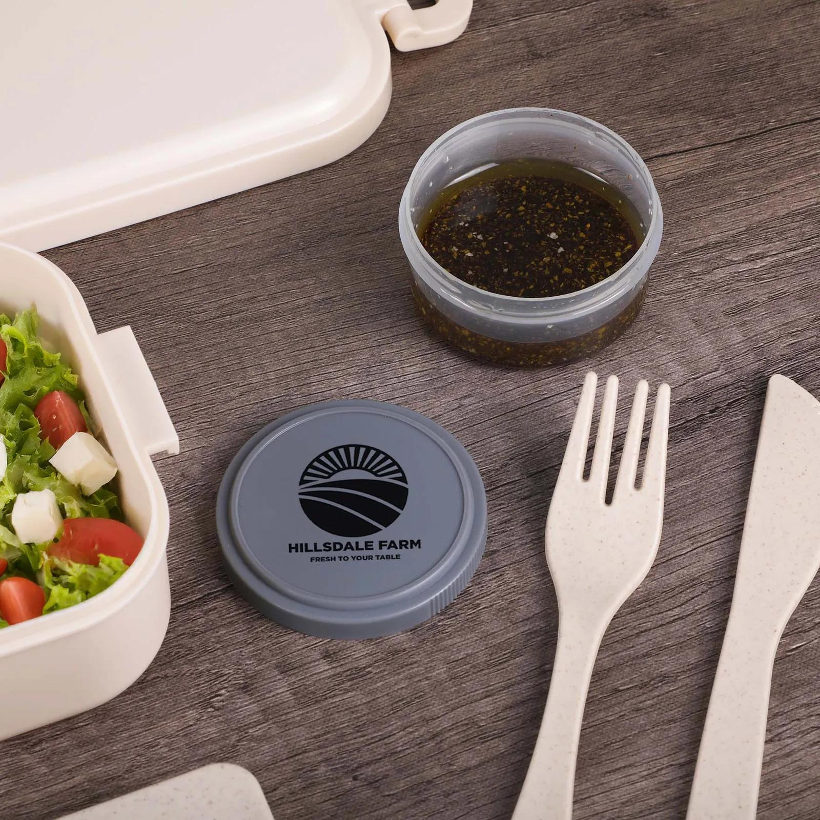 Lunch Set RPET with Bento Box and Cutlery - 8 x 7 in - product view 5