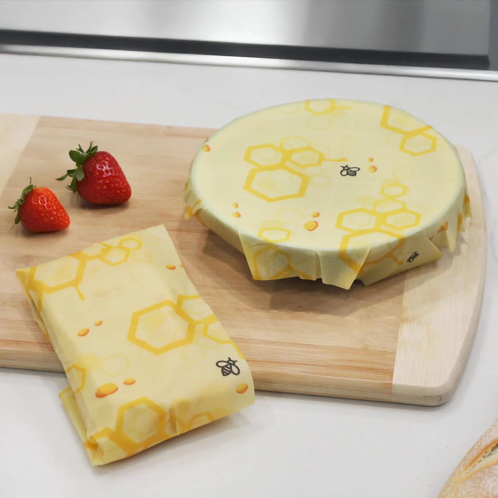 Kitchen Set Cotton with Beeswax Wraps and Dishcloth - 7 in - product view 3