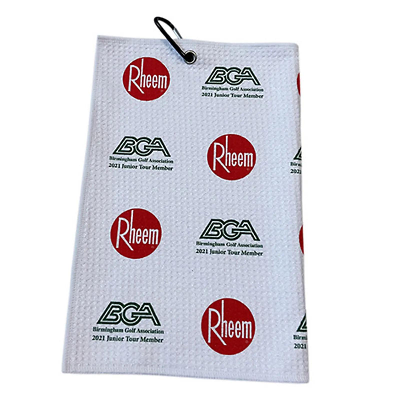 Golf Towel Microfiber Waffle Texture with Hook - 12 x 24 in