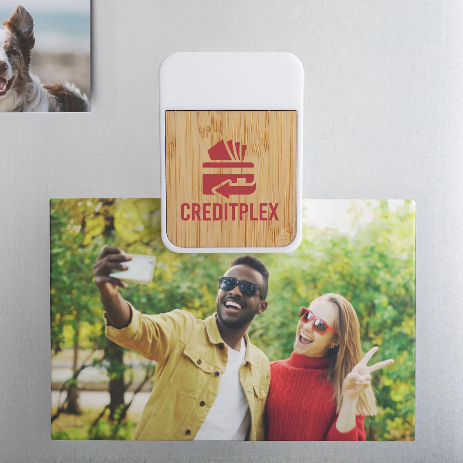 Magnetic Clip Bamboo Spring Loaded Recycled - 2.75 in