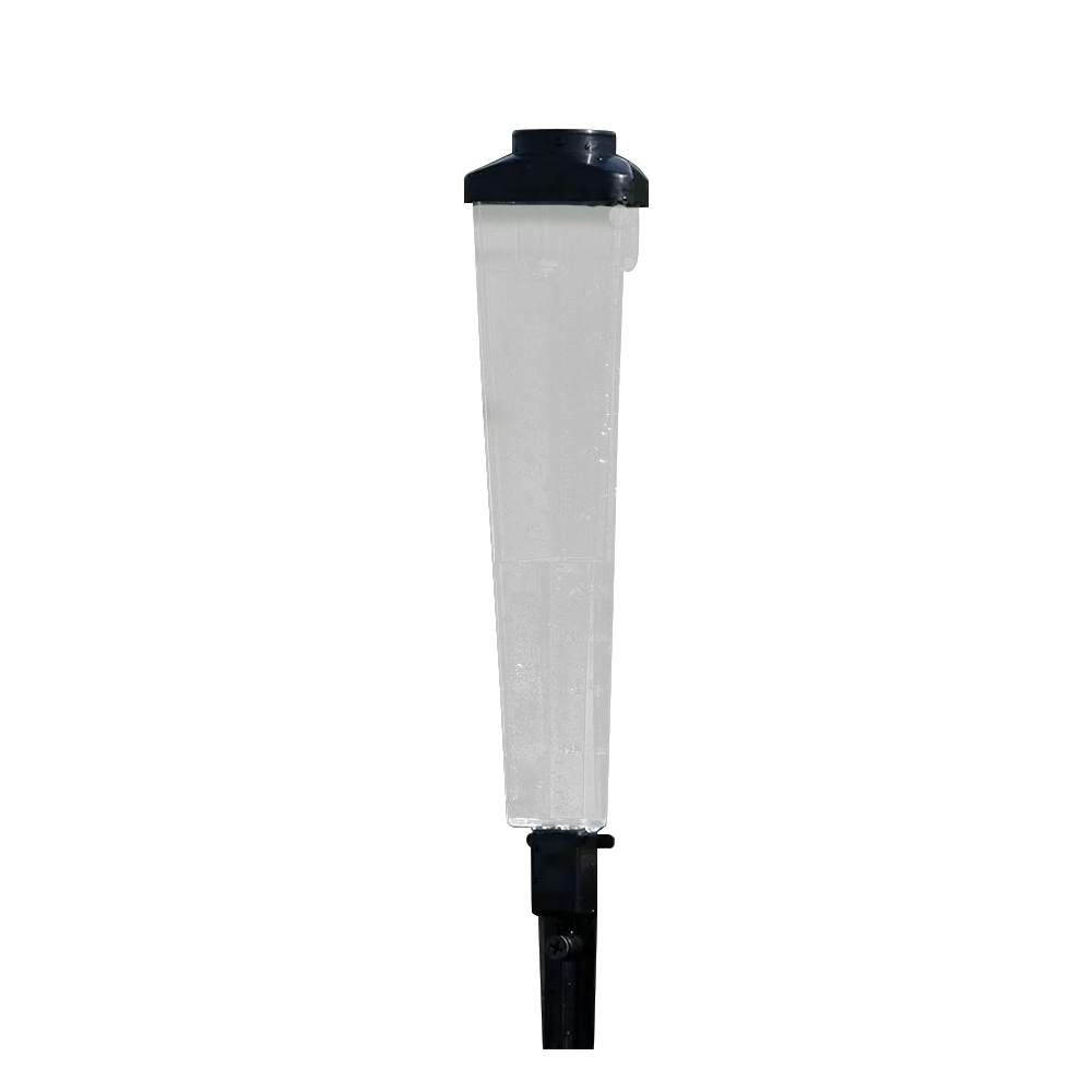 Rain Gauge Triangle Acrylic Stake Mount - 7 in - blank view 3