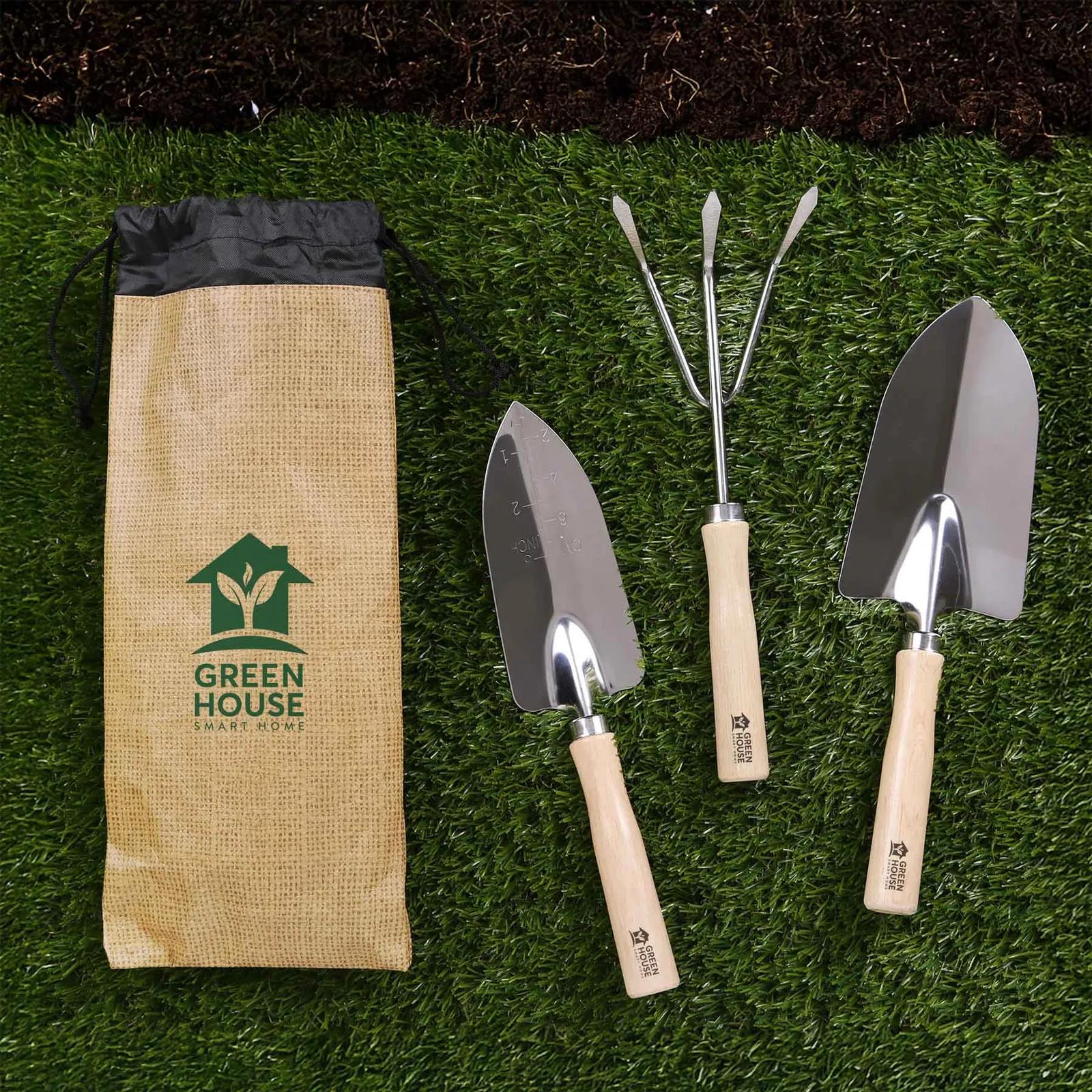 Garden Tool Set Stainless Steel with Bag - 3 Piece