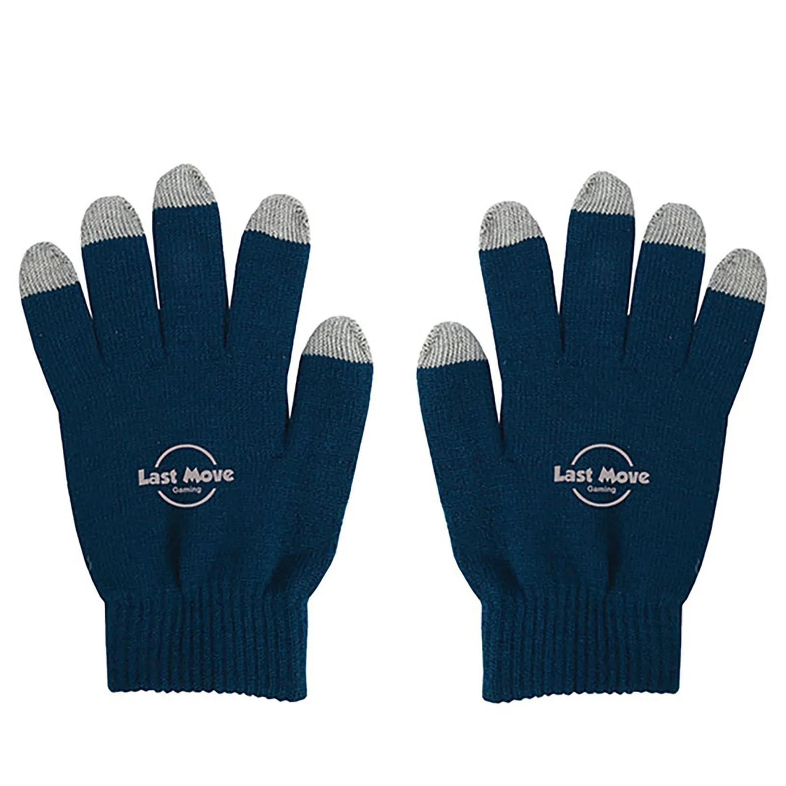 Touch Screen Gloves Acrylic Knit Conductive Fingertips - product view 3