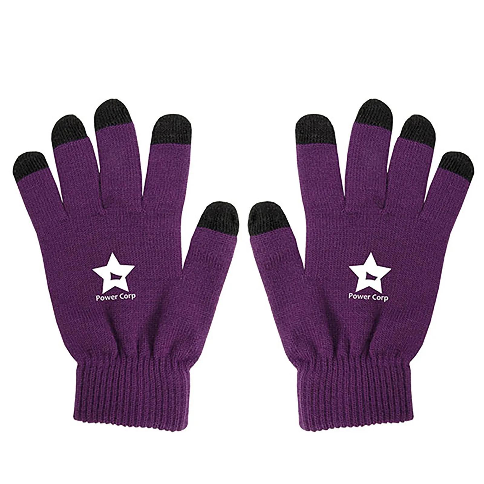 Touch Screen Gloves Acrylic Knit Conductive Fingertips - product view 5