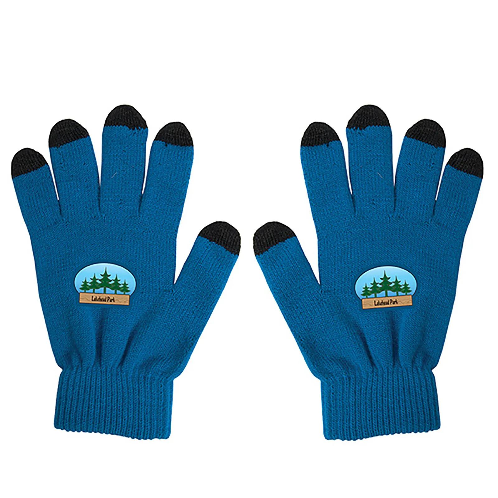 Touch Screen Gloves Acrylic Knit Conductive Fingertips - product view 6