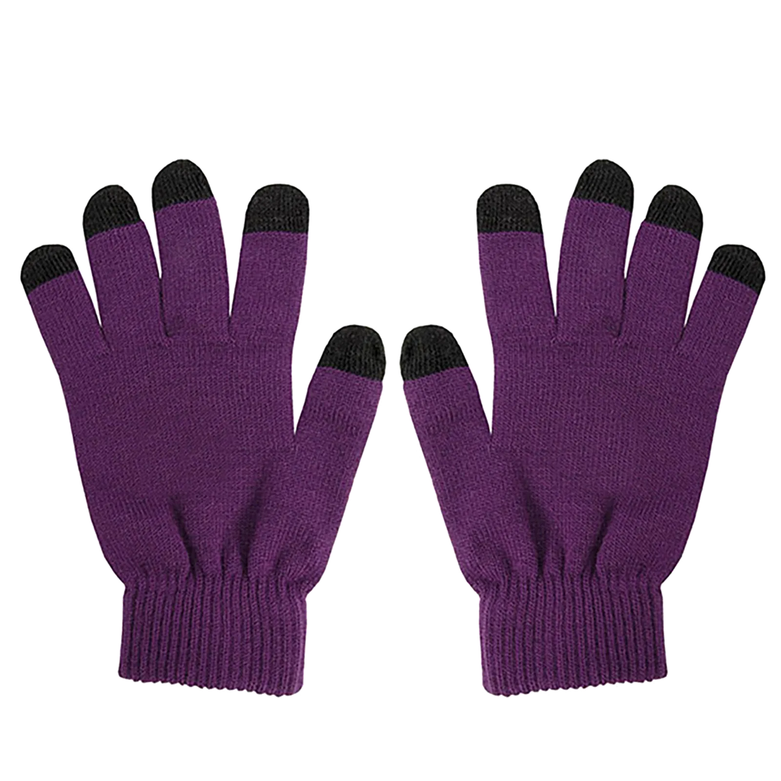 Touch Screen Gloves Acrylic Knit Conductive Fingertips - product view 8