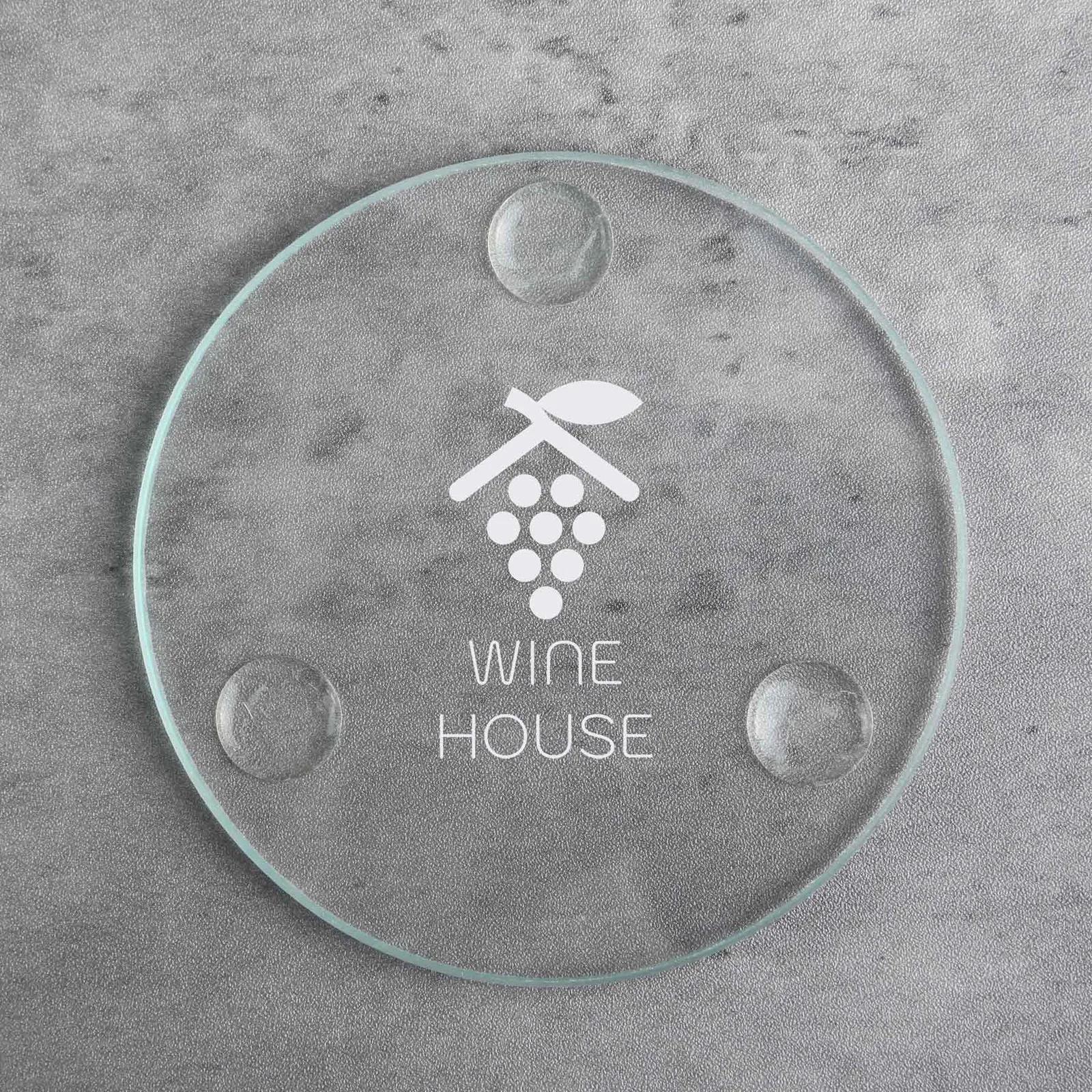 Round Glass Coaster Reverse Print - 3 7/8 in - product view 2