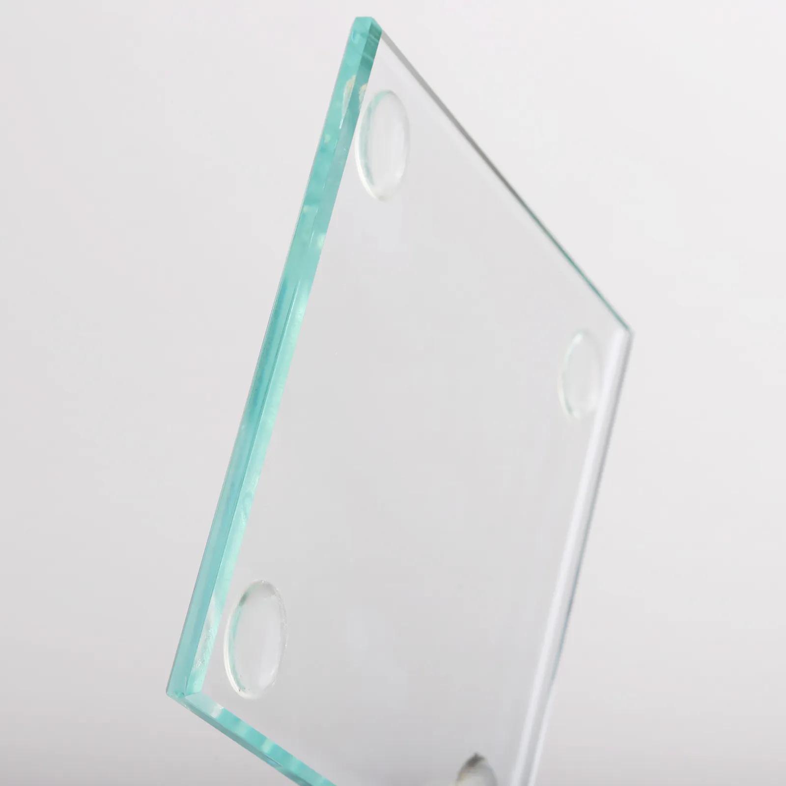 Square Glass Coaster Reverse Print - 3 3/4 in - product view 3