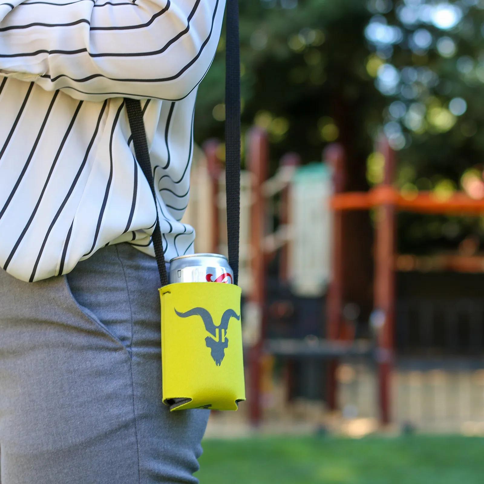 Hands Free Can Cooler with Strap - 12 oz - product view 3