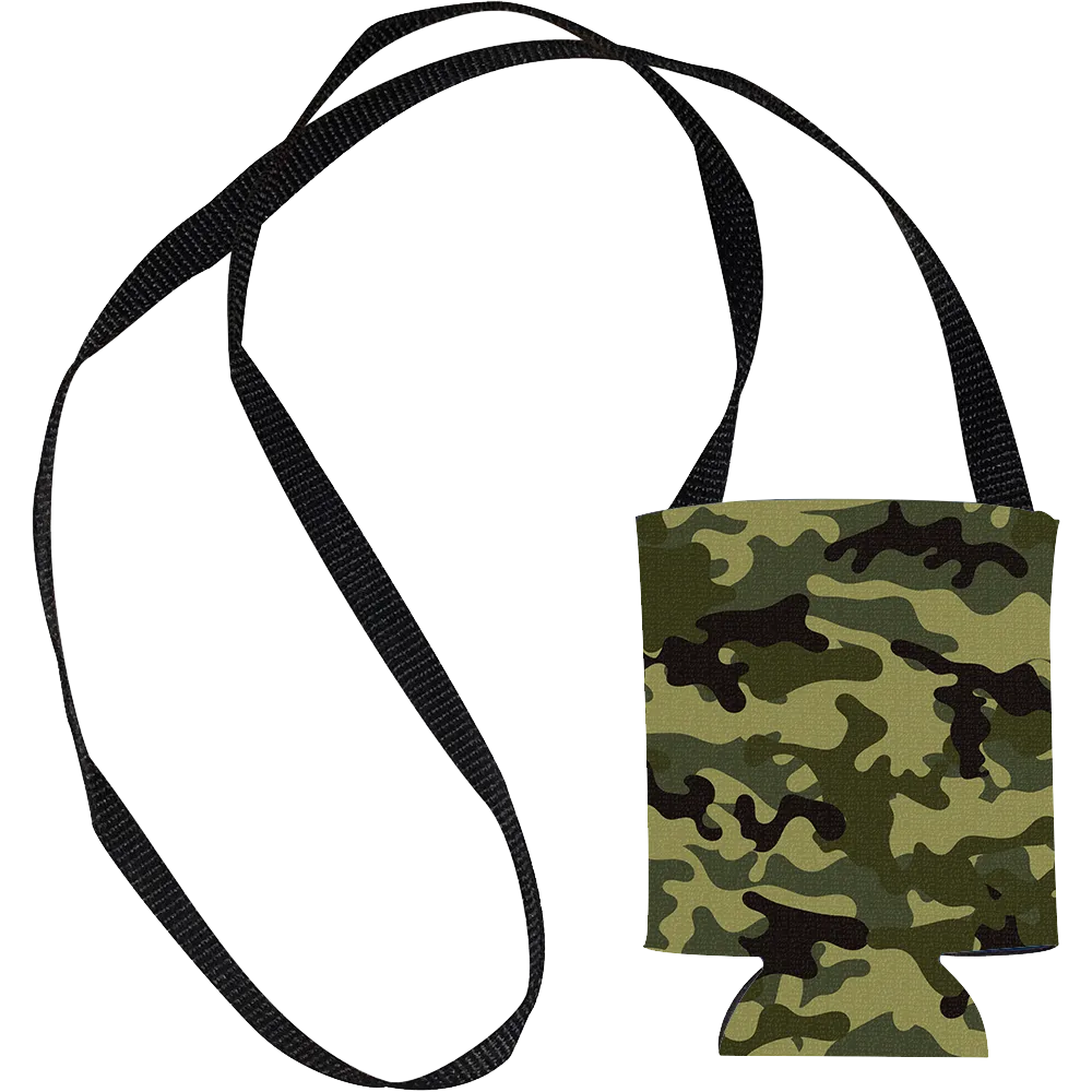 Hands Free Can Cooler with Strap - 12 oz - blank view 24