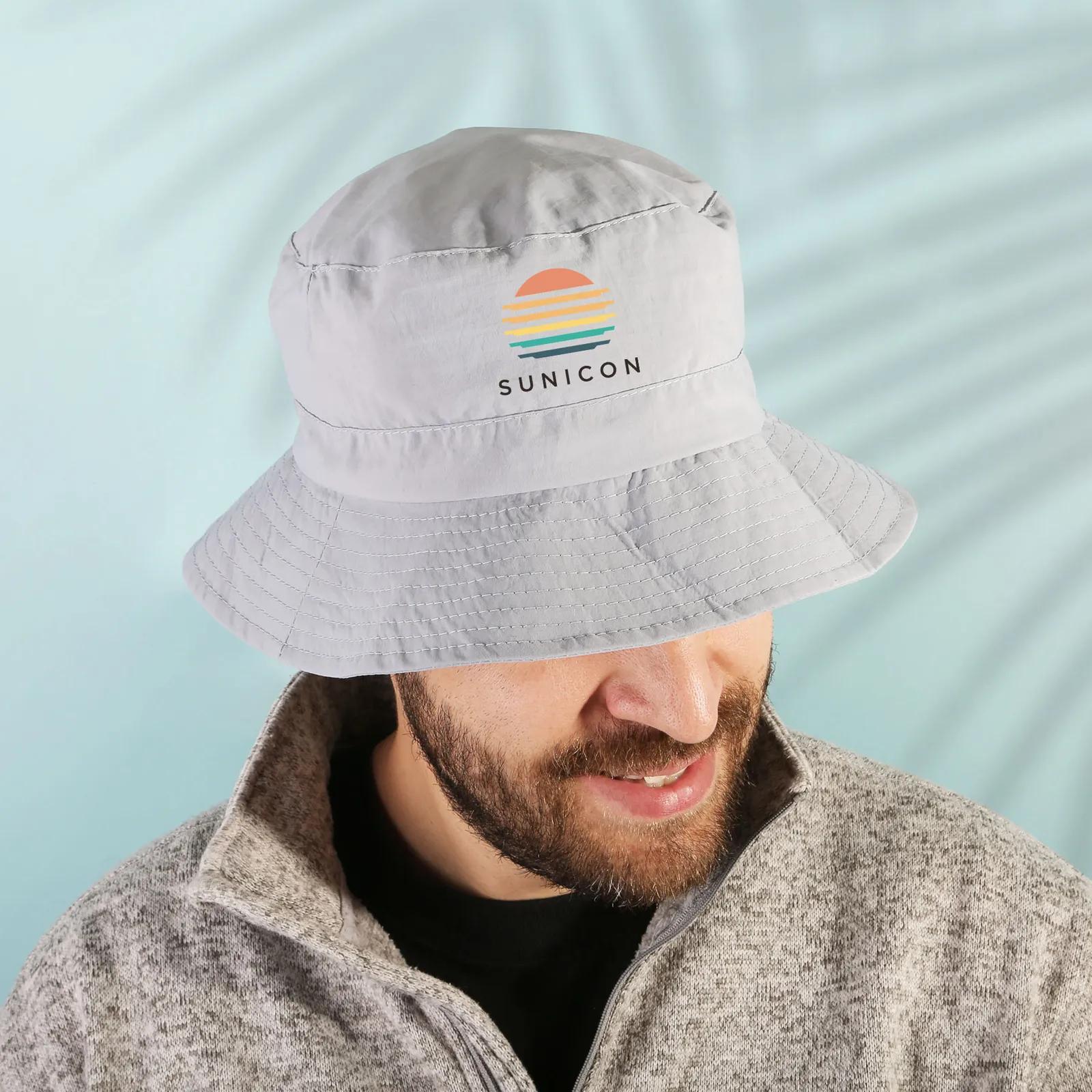 Packable Bucket Hat with Built-in Pouch - 12 x 3.5 in - product view 5
