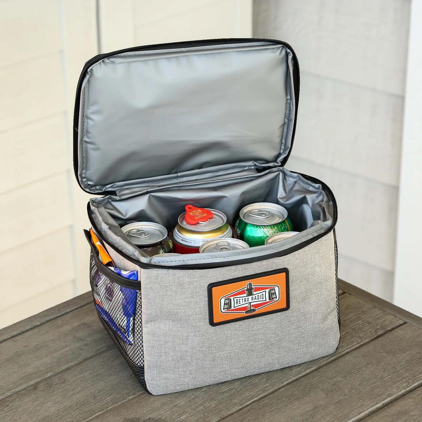 Insulated Lunch Tote with Vegan Leather - 10 x 7 x 7 in - product view 4