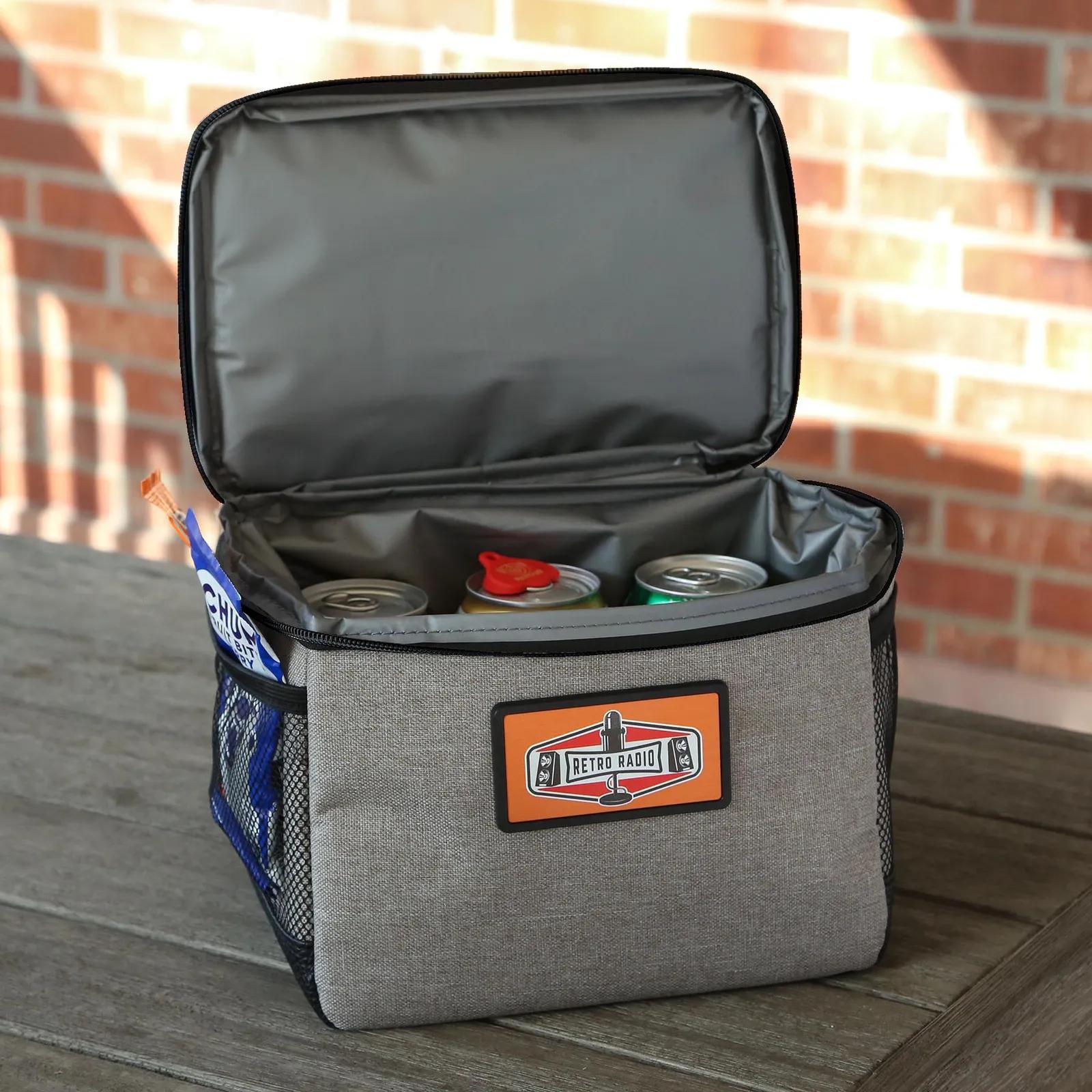 Insulated Lunch Tote with Vegan Leather - 10 x 7 x 7 in - product view 5
