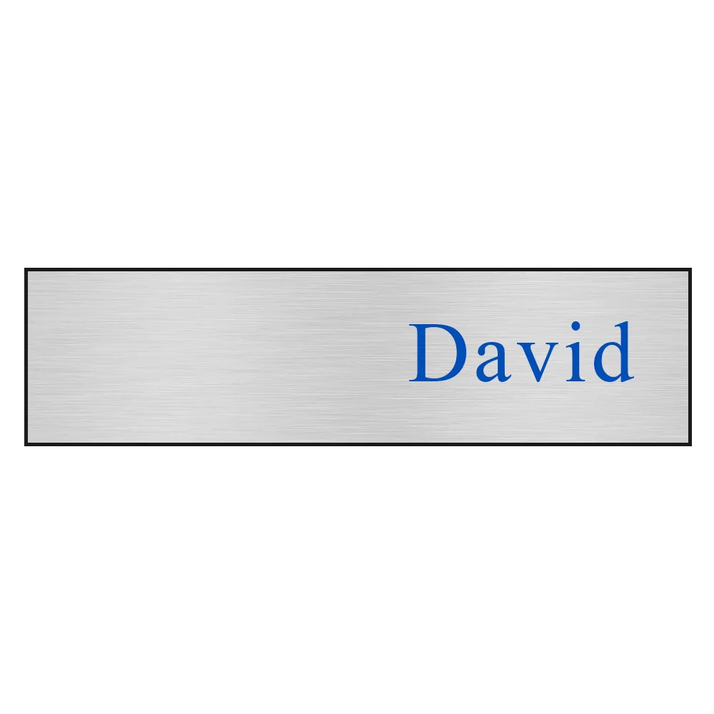 Custom Metallic Name Badge with Full Color Logo - 0-3 sq in - blank view 8