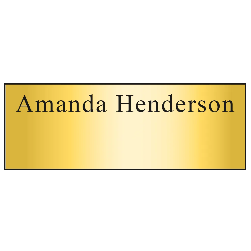 Custom Metallic Name Badge with Full Color Logo - 3-6 sq in - blank view 4