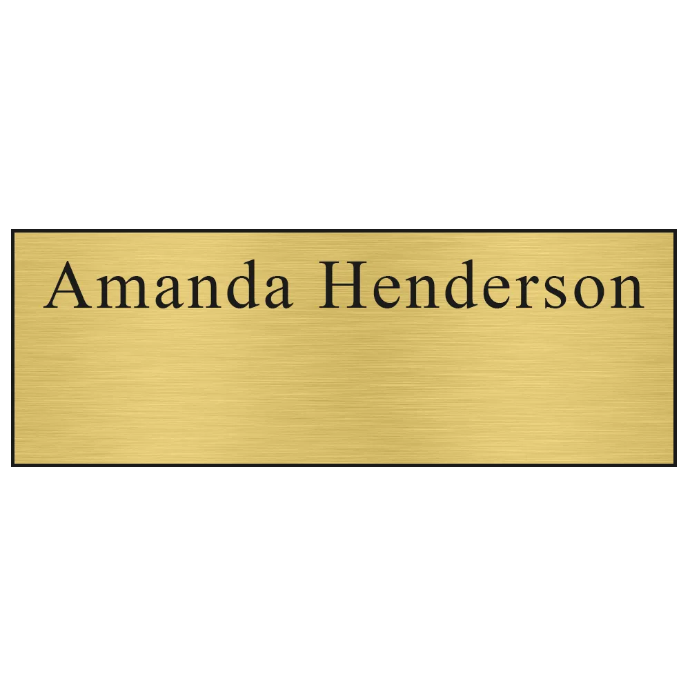 Custom Metallic Name Badge with Full Color Logo - 3-6 sq in - blank view 8