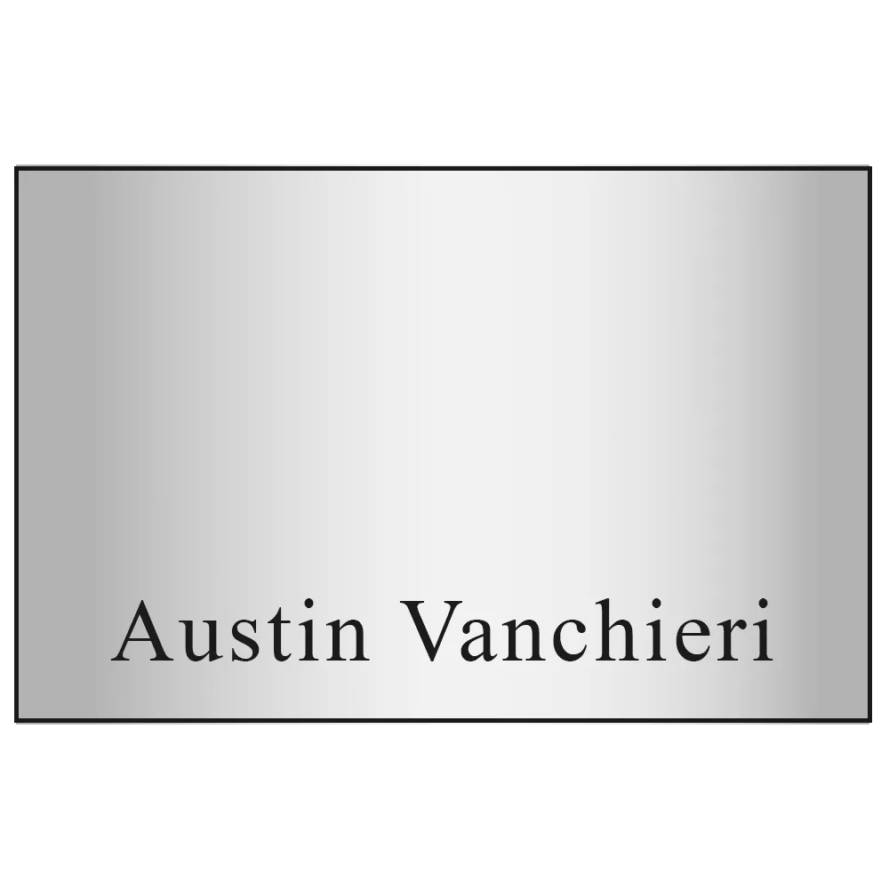 Custom Metallic Name Badge with Full Color Logo - 6-9 sq in - blank view 2