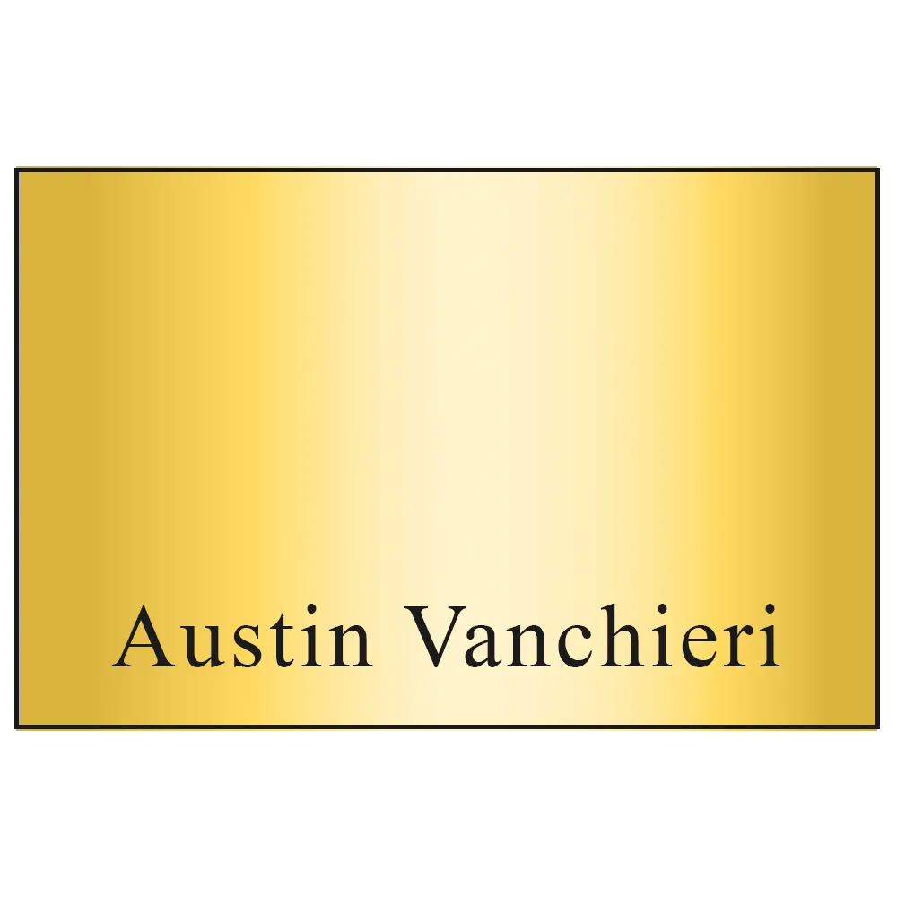 Custom Metallic Name Badge with Full Color Logo - 6-9 sq in - blank view 4