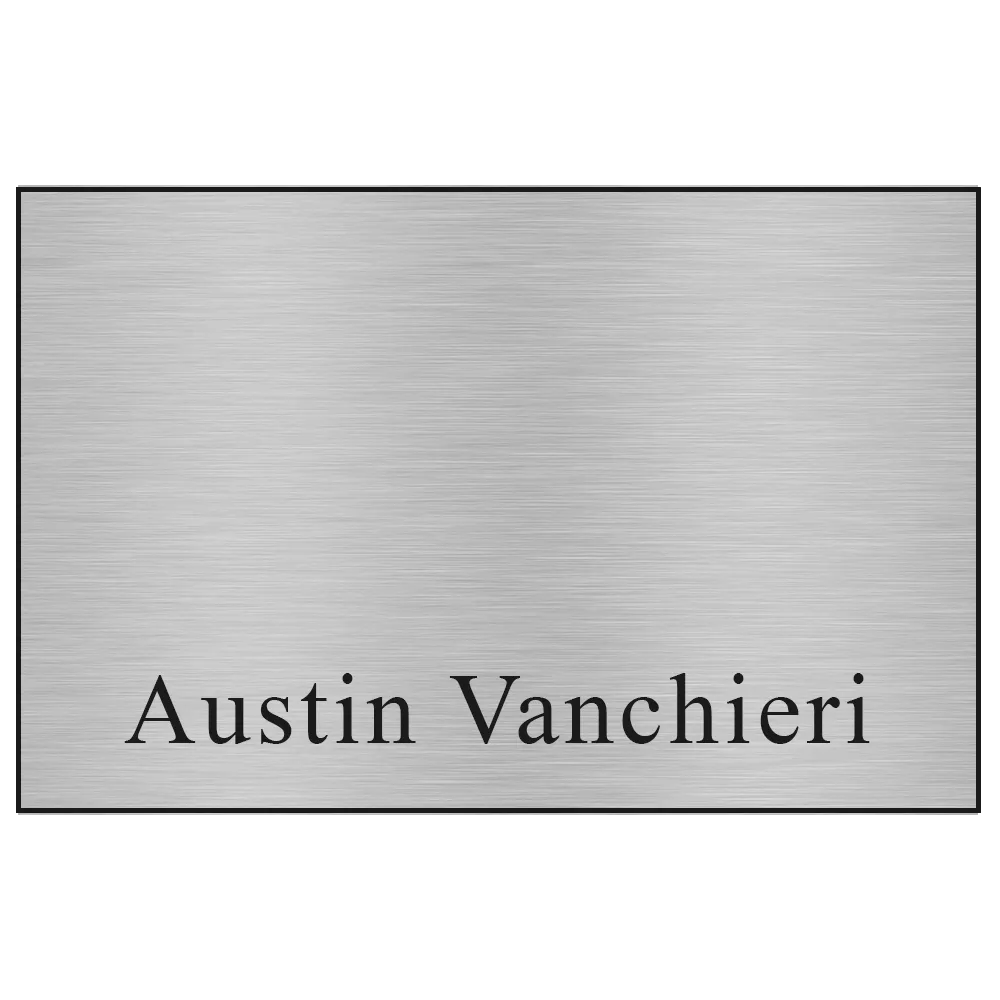 Custom Metallic Name Badge with Full Color Logo - 6-9 sq in - blank view 5