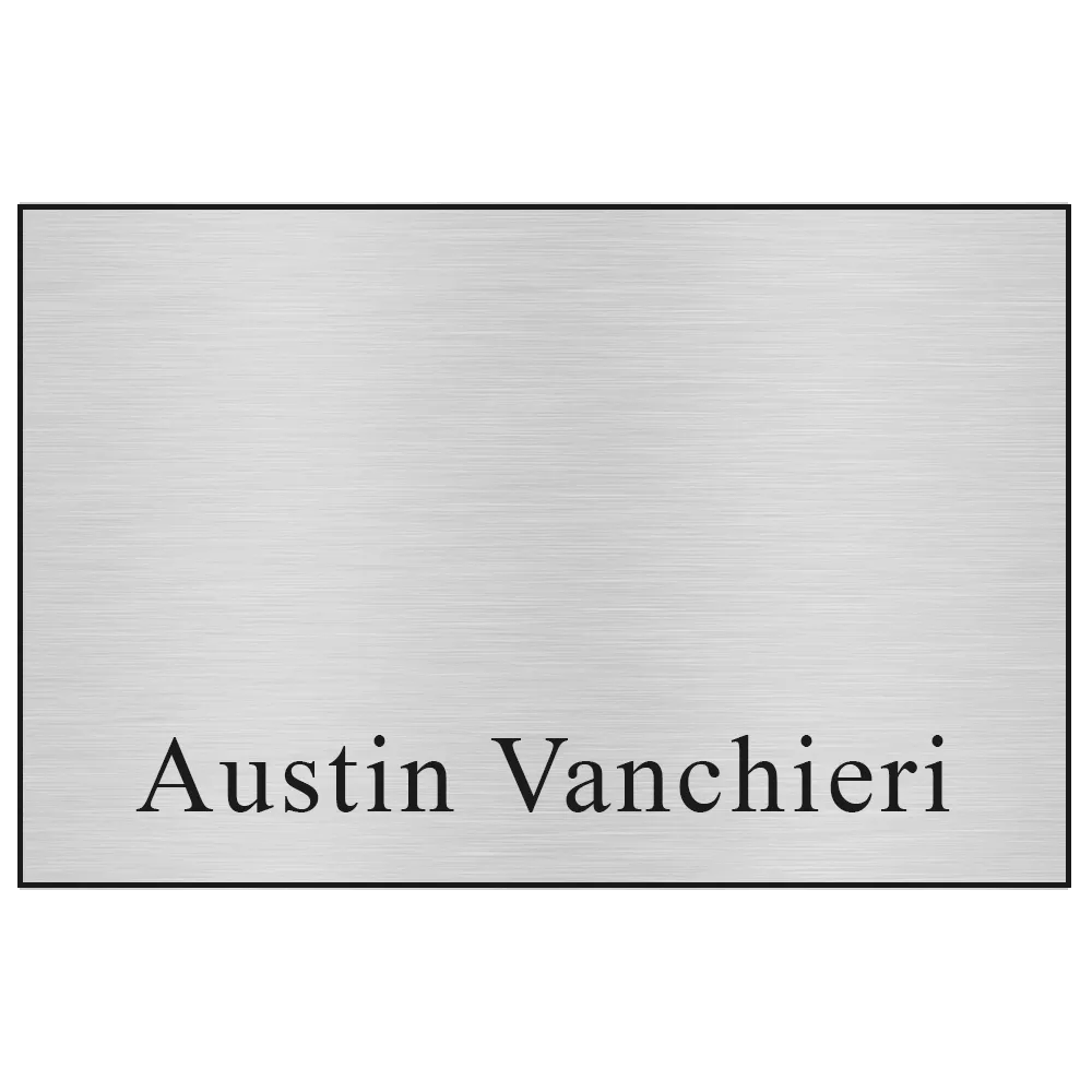 Custom Metallic Name Badge with Full Color Logo - 6-9 sq in - blank view 8