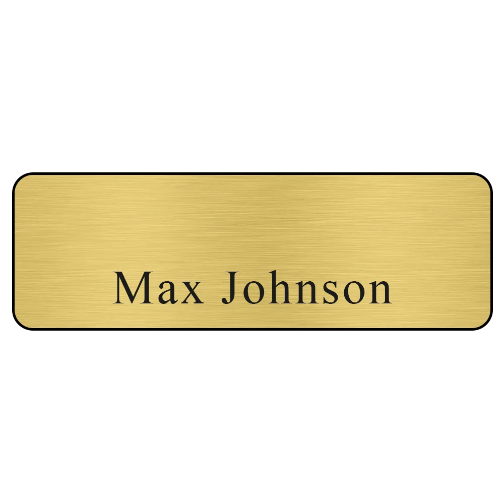 Express Metallic Name Badge with Full Color Logo - 1 x 3 in - blank view 4