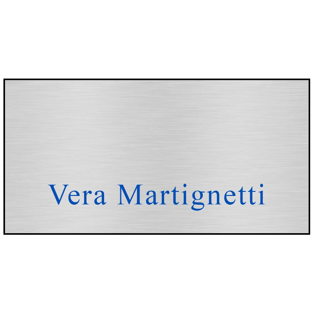 Express Metallic Name Badge with Full Color Logo - 1.5 x 3 in - blank view 7