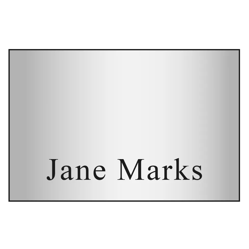 Name Badge Metallic Plastic Express Service - 2 x 3 in - blank view 2