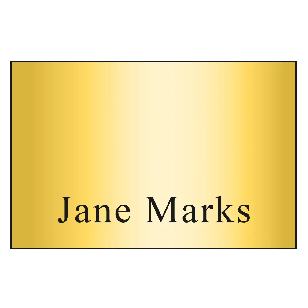 Name Badge Metallic Plastic Express Service - 2 x 3 in - blank view 4