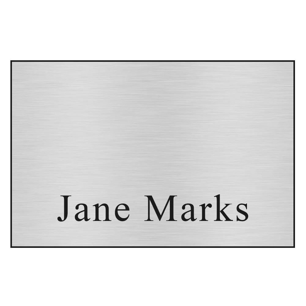 Name Badge Metallic Plastic Express Service - 2 x 3 in - blank view 8