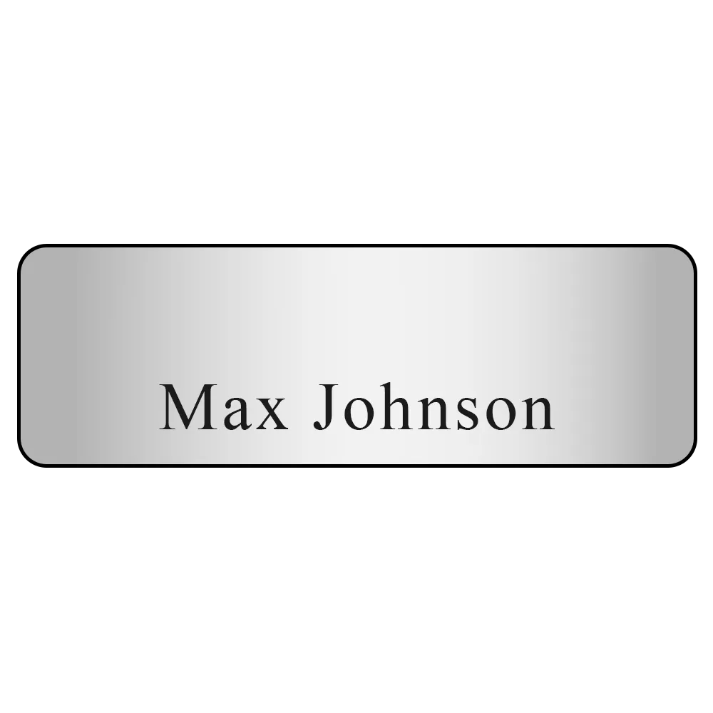 Name Badge Metallic Plastic Standard Service - 1 x 3 in - product view 9