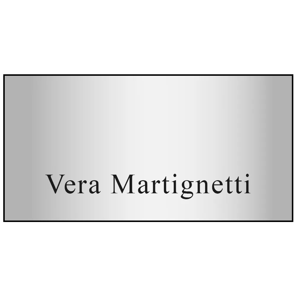 Name Badge Metallic Plastic Standard Service - 1.5 x 3 in - blank view 2