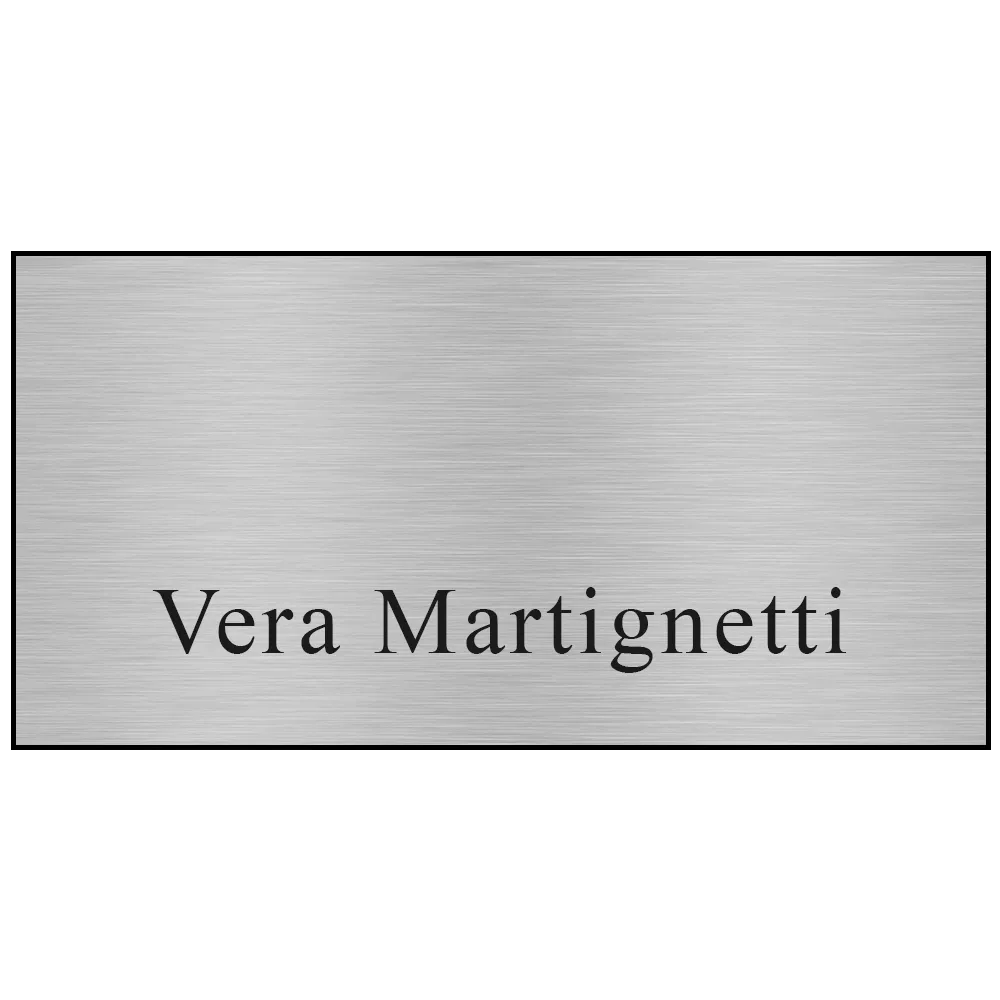 Name Badge Metallic Plastic Standard Service - 1.5 x 3 in - blank view 5