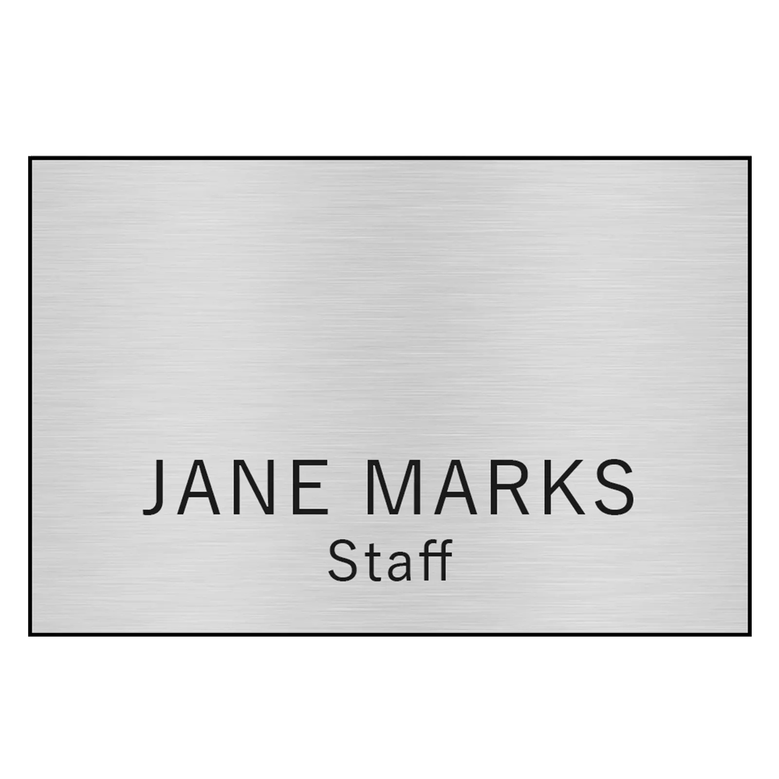 Name Badge Metallic Plastic Standard Service - 2 x 3 in - blank view 2