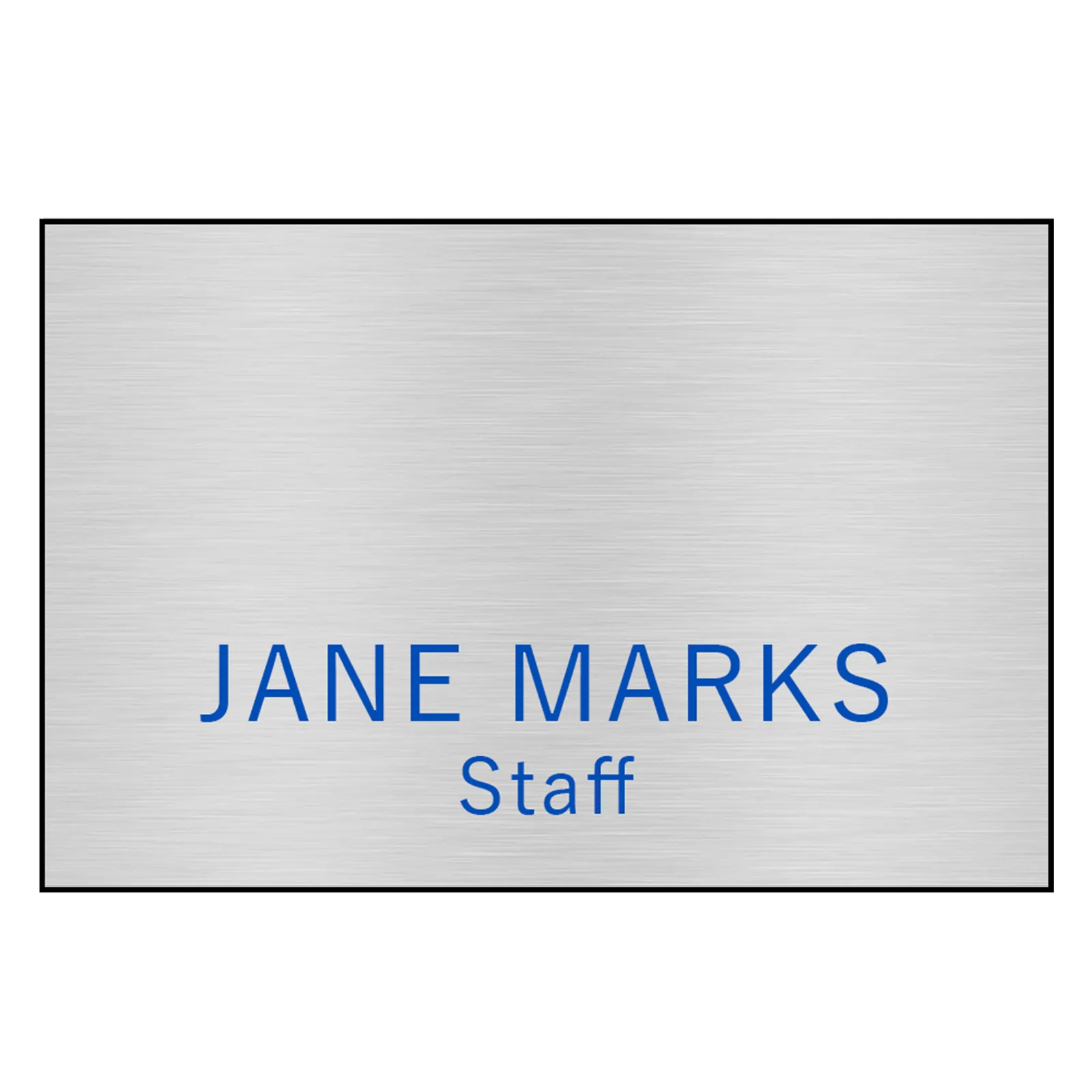 Name Badge Metallic Plastic Standard Service - 2 x 3 in - blank view 3